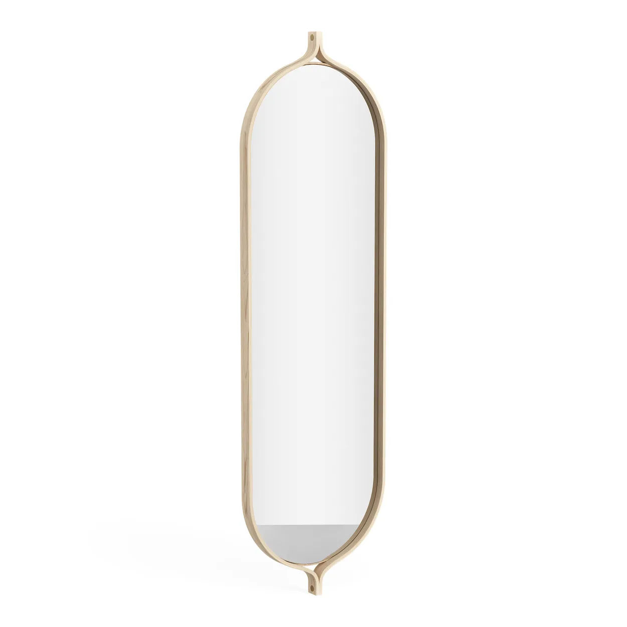 Swedese Comma Mirror oblong 135 cm Ash laquered | Scandinavian Design | Wall mirrors | Beige