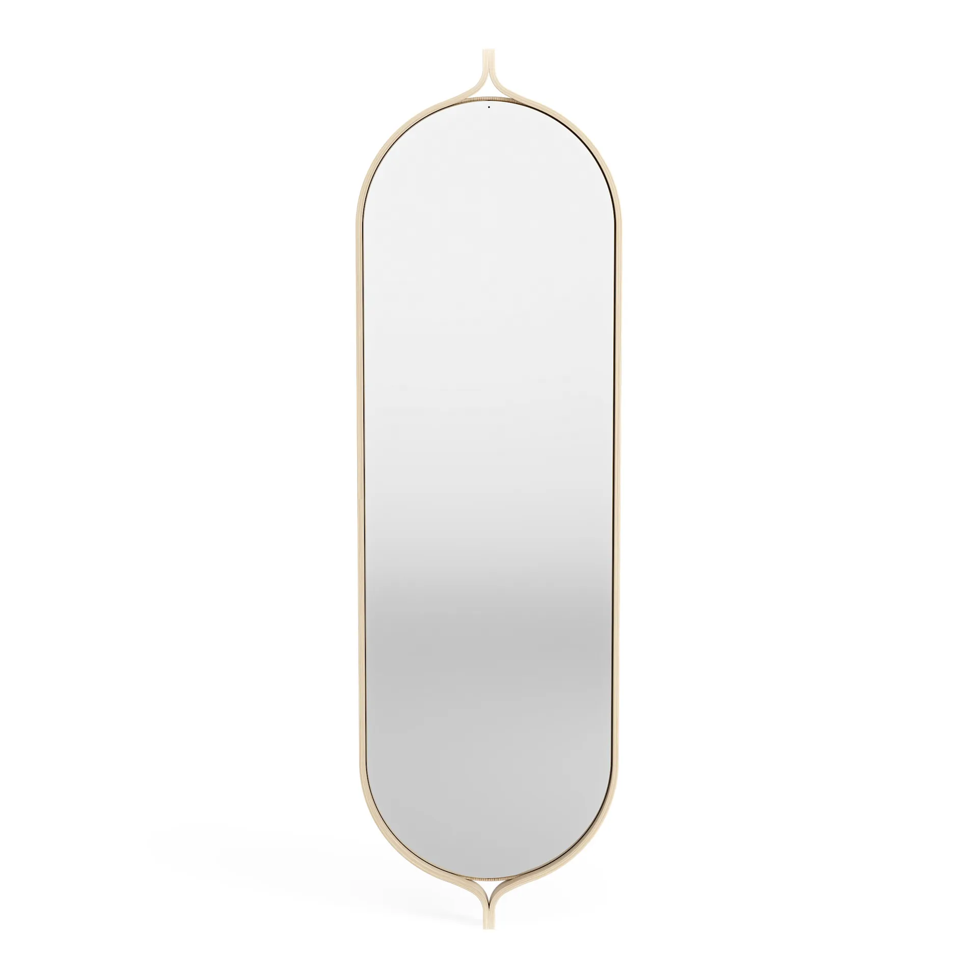 Comma Mirror oblong 135 cm, Ash laquered Swedese