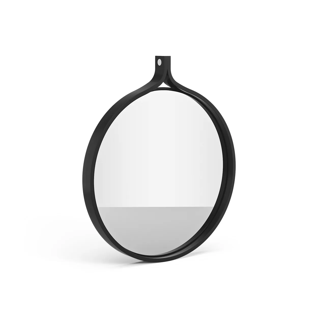 Swedese Comma Mirror round o40 cm Ash black oiled | Scandinavian Design | Wall mirrors | Black