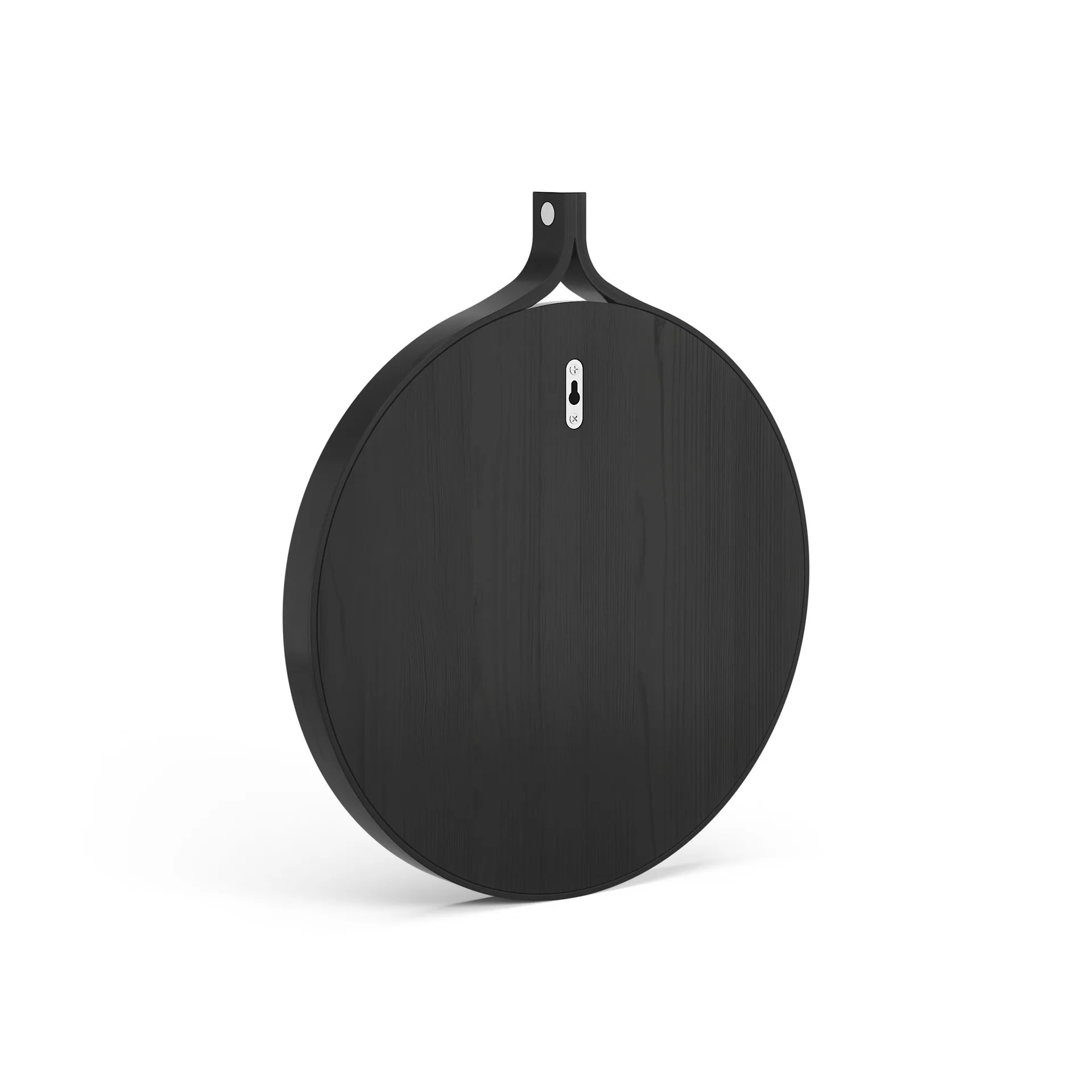 Comma Mirror round Ø40 cm, Ash black oiled Swedese