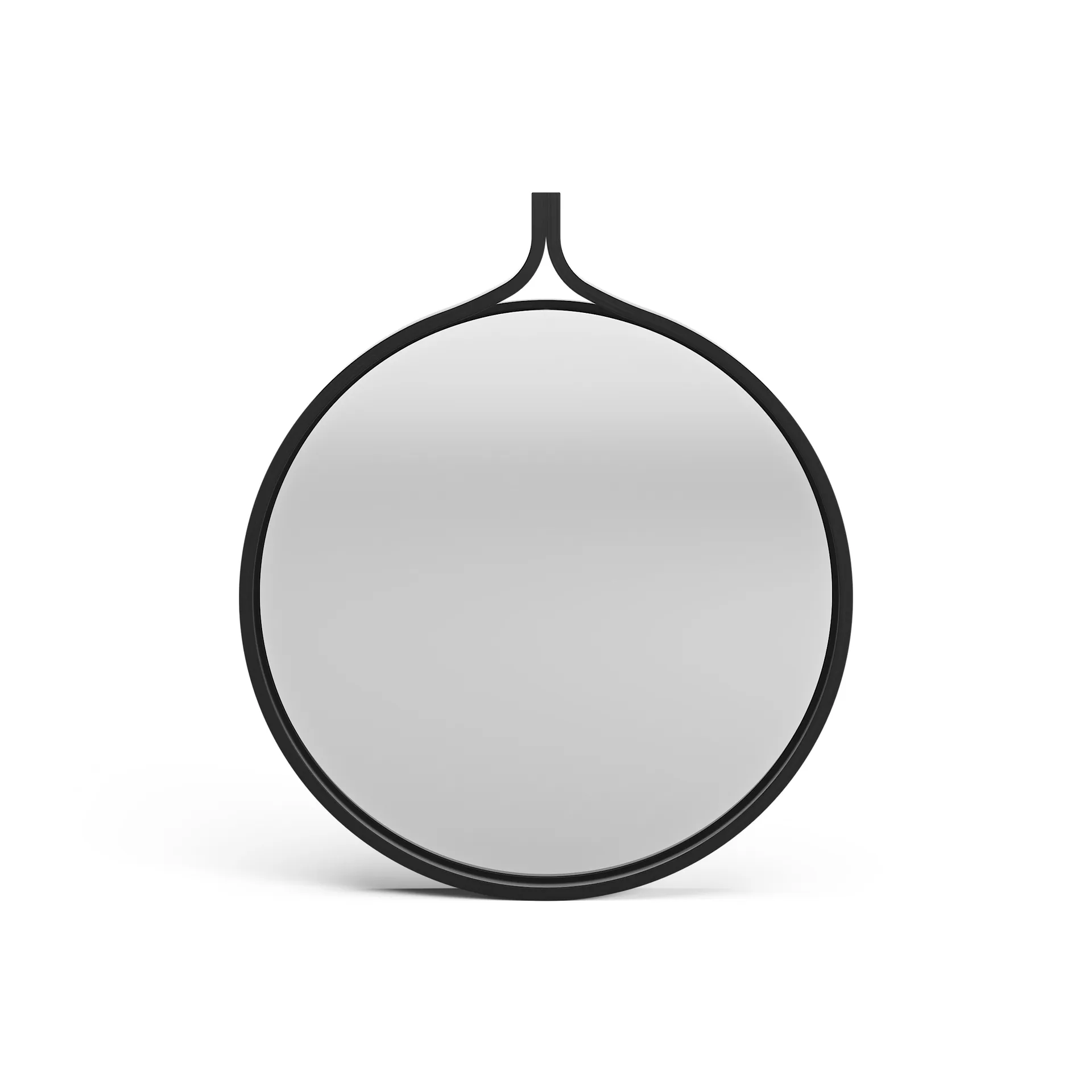 Comma Mirror round Ø40 cm, Ash black oiled Swedese