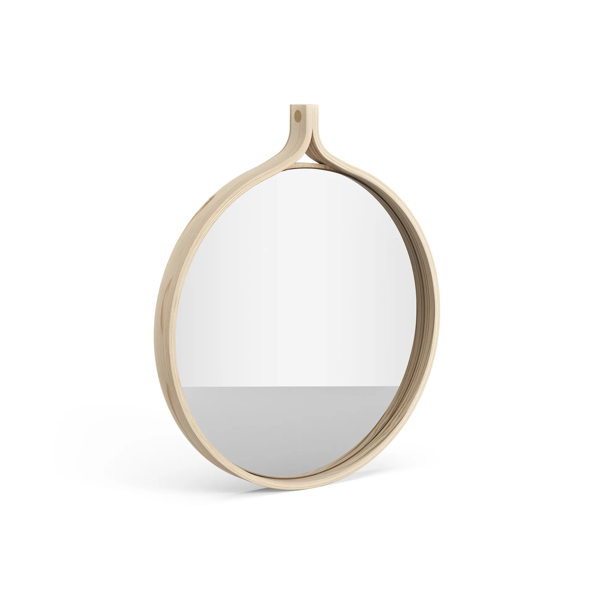 Comma Mirror round Ø40 cm, Ash lackered Swedese