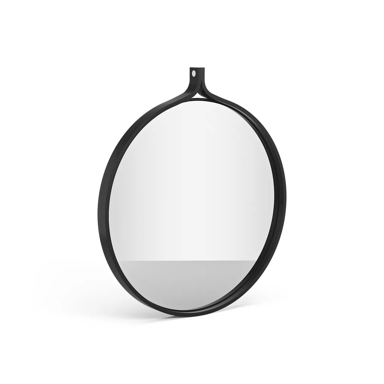 Swedese Comma Mirror round o52 cm Ash black oiled | Scandinavian Design | Wall mirrors | Black