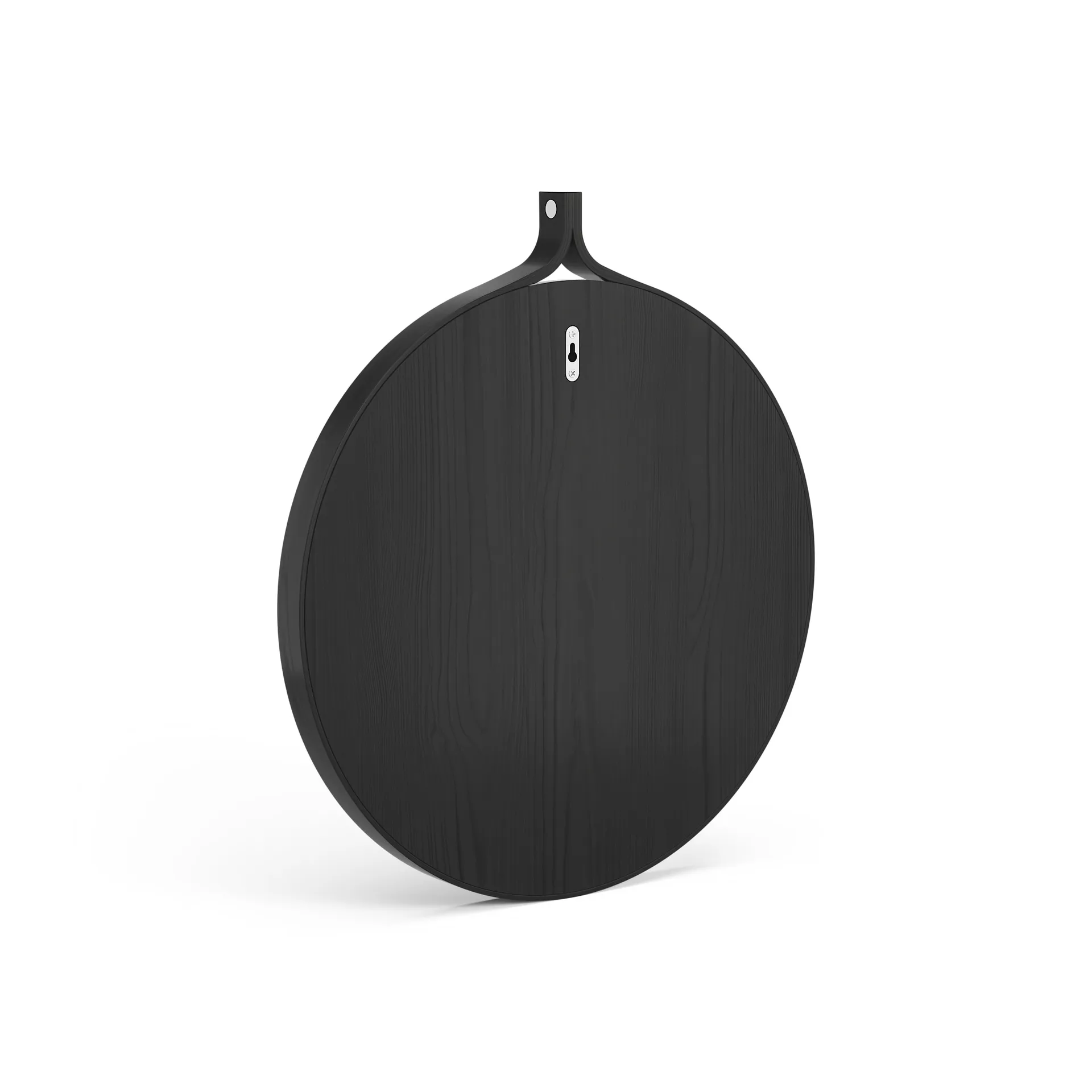 Comma Mirror round Ø52 cm, Ash black oiled Swedese