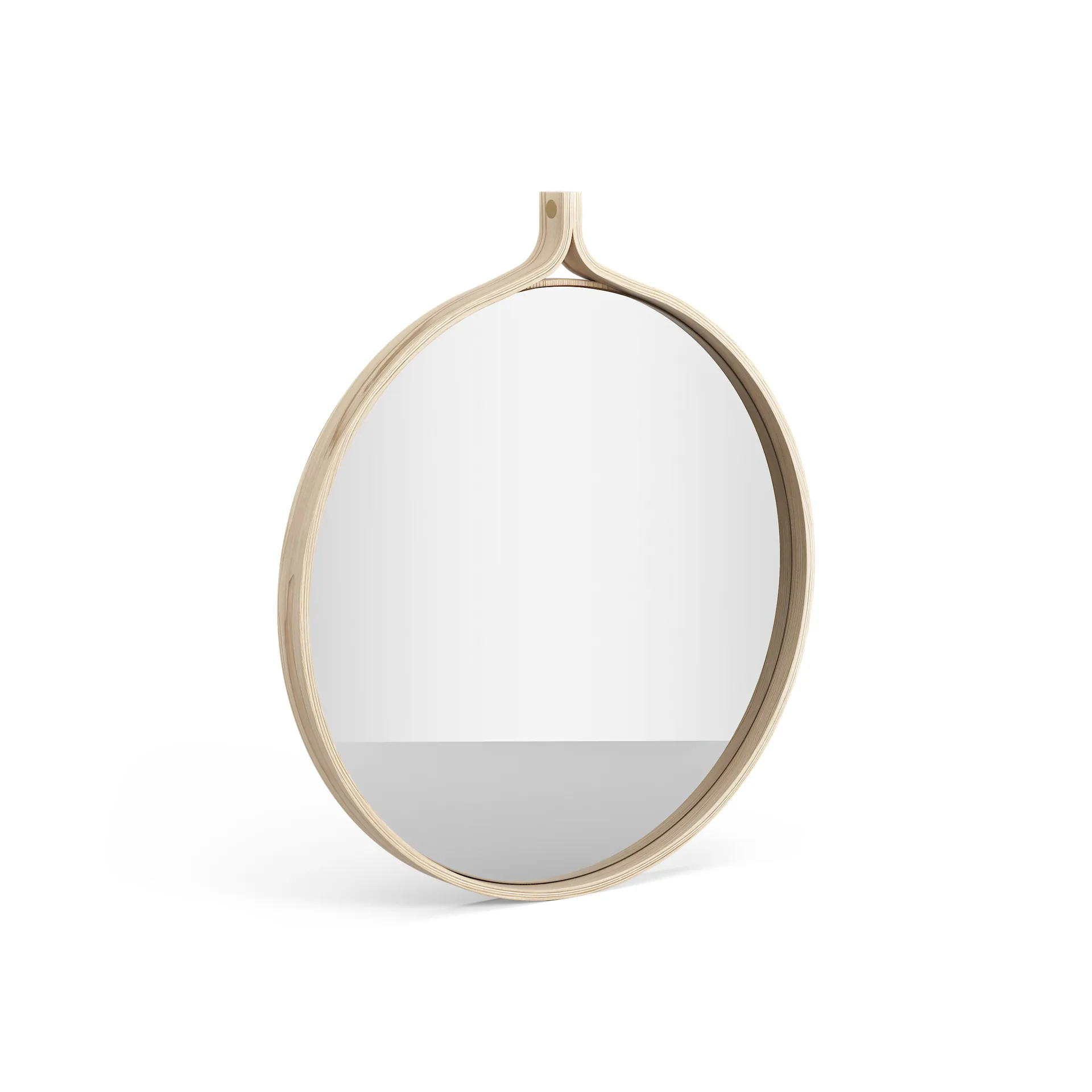 Comma Mirror round Ø52 cm, Ash lackered Swedese