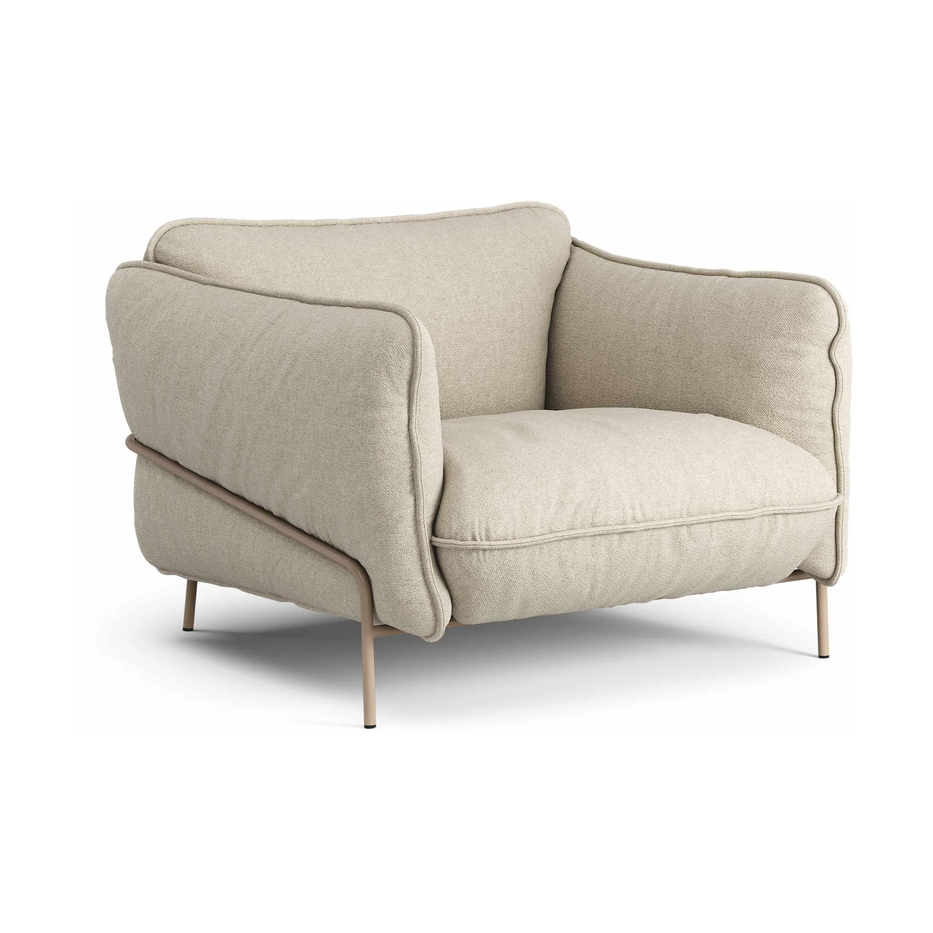 Continental armchair, Sealife Dark beige/white-nutmeg Swedese