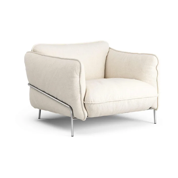Continental armchair - Sealife Ivory/sand-chromed steel - Swedese