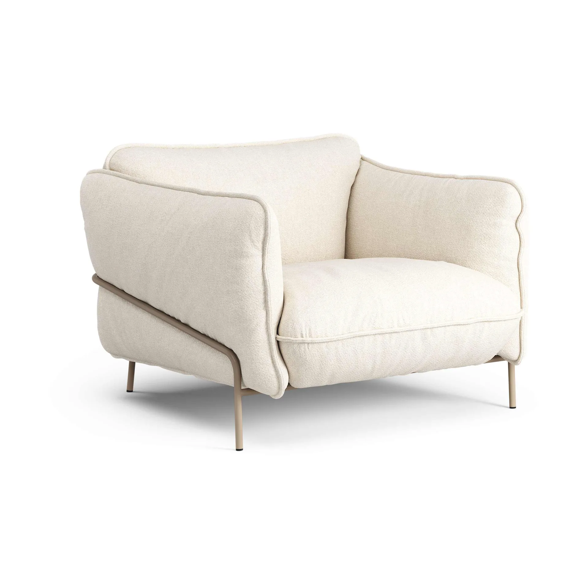 Continental armchair, Sealife Ivory/sand-nutmeg Swedese