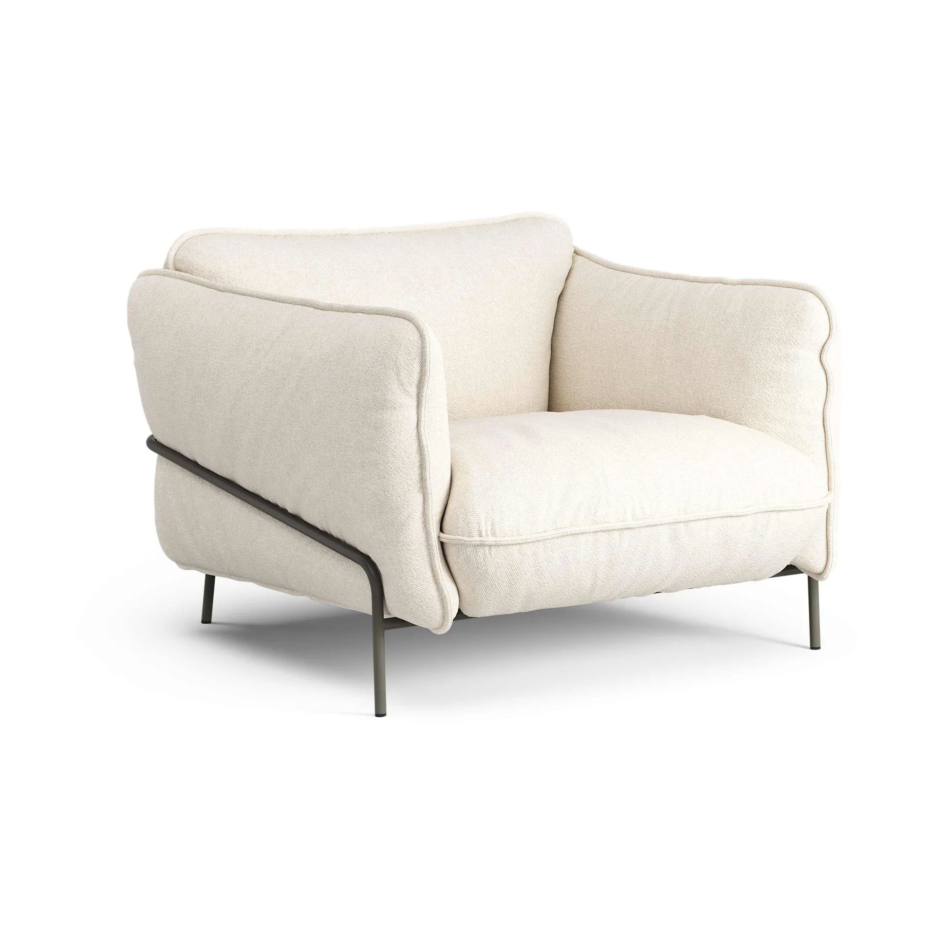 Continental armchair, Sealife Ivory/sand-orca gray Swedese