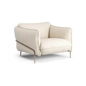 Continental armchair - Sealife Light beige/white-nutmeg - Swedese