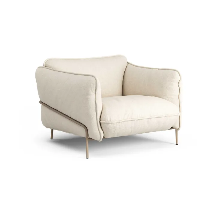 Continental armchair - Sealife Light beige/white-nutmeg - Swedese