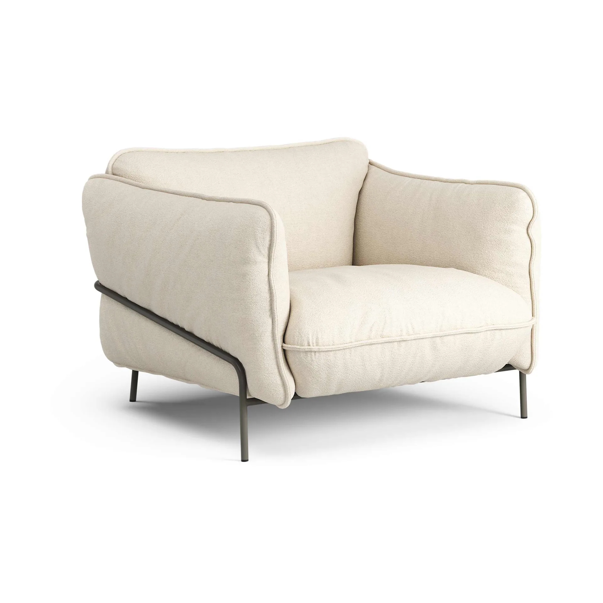 Continental armchair, Sealife Light beige/white-orkangray Swedese