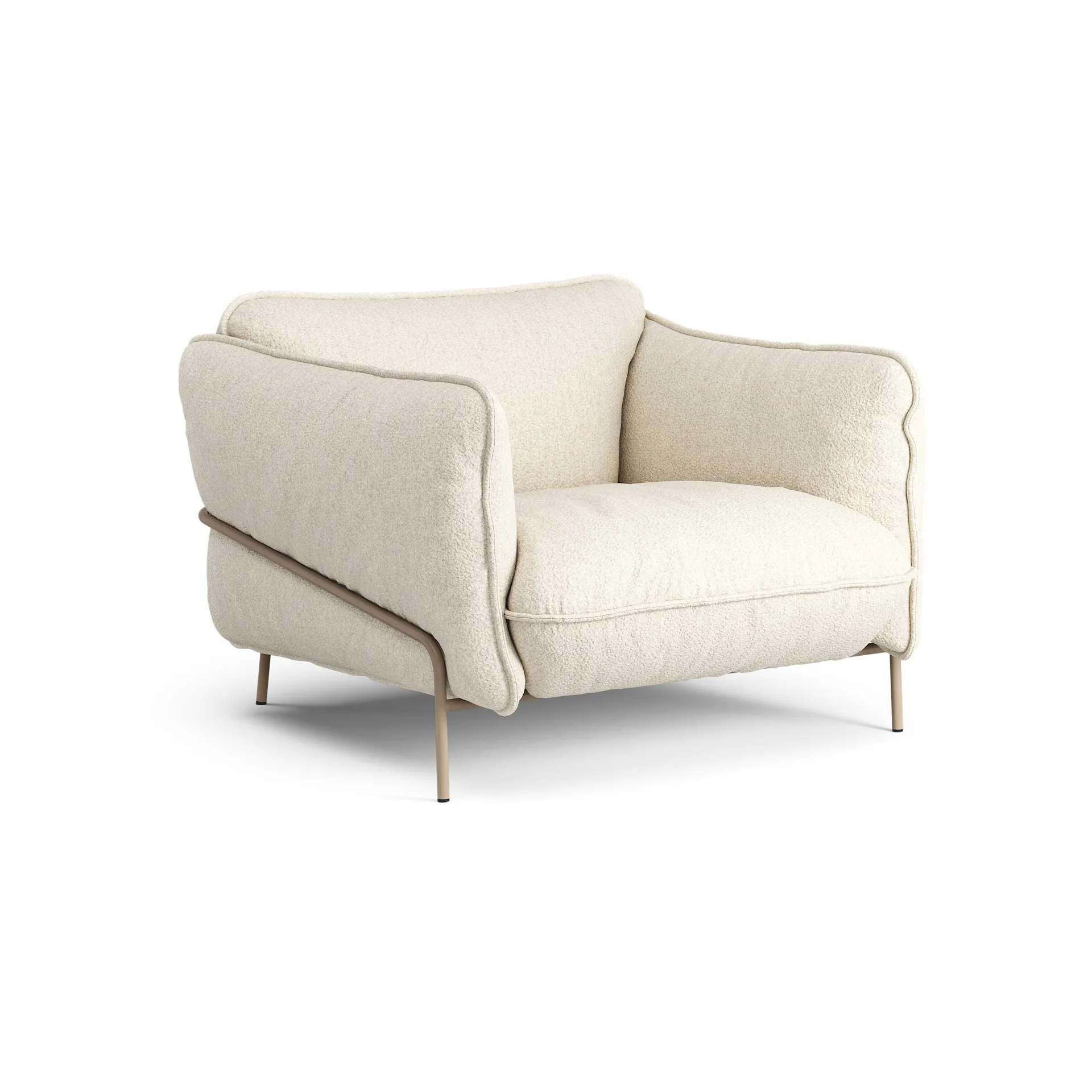 Continental armchair, Wave Champagne-nutmeg Swedese