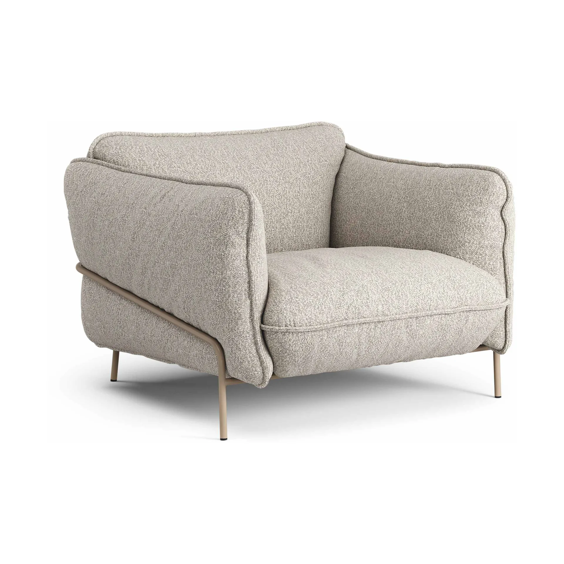 Continental armchair, Wave Cobblestone-nutmeg Swedese