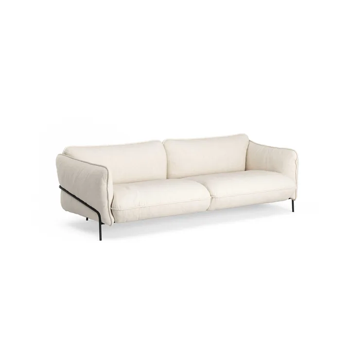 Continental sofa - Sealife Ivory/sand-black lacquered steel - Swedese