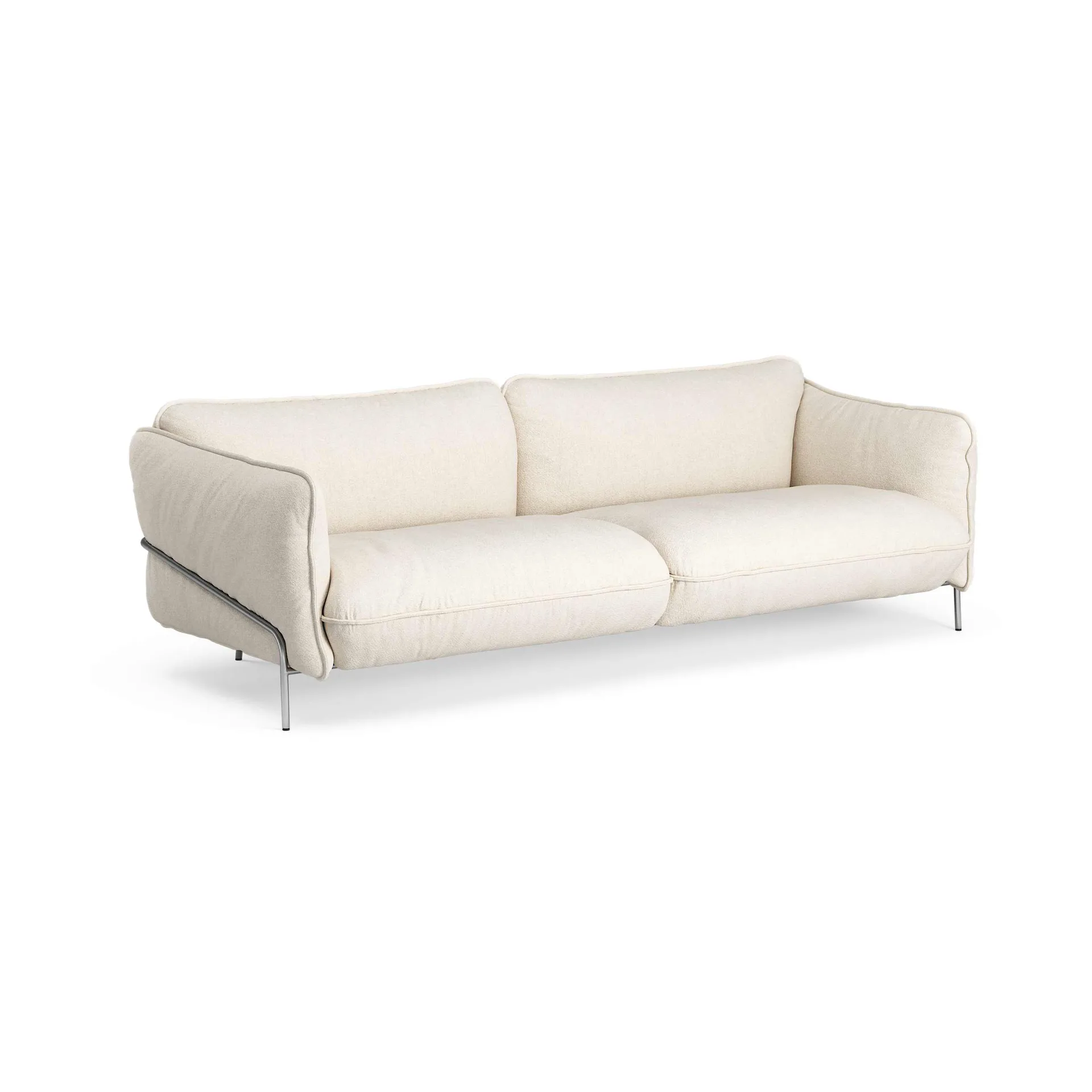 Continental sofa, Sealife Ivory/sand-chromed steel Swedese