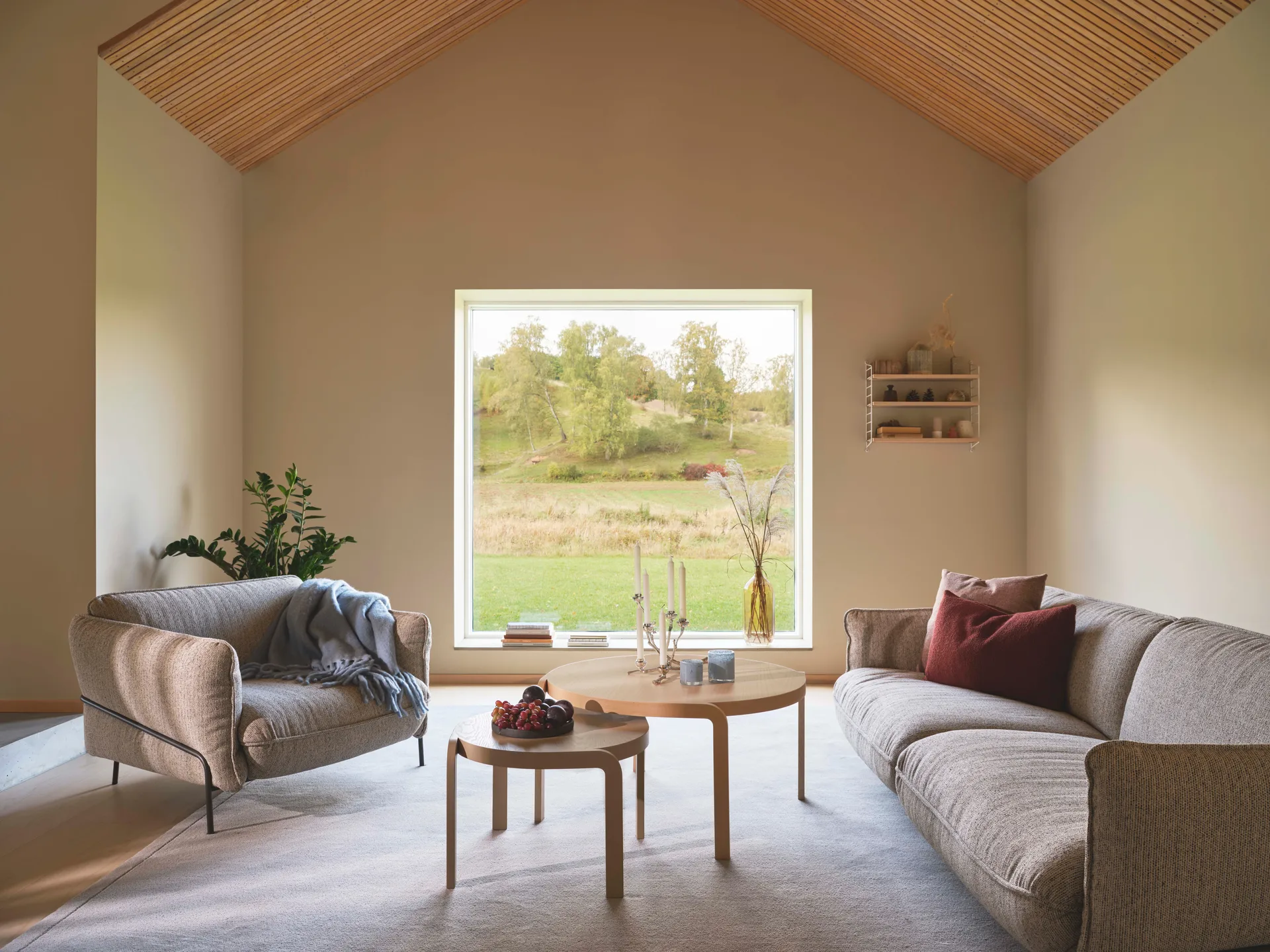 Continental sofa, Wave Cobblestone-orkangrå Swedese