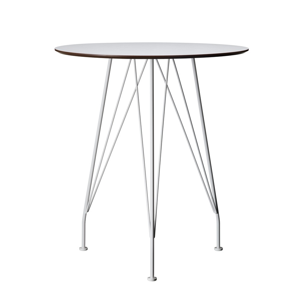Swedese Desirée café table White, o64cm, white lacquered base