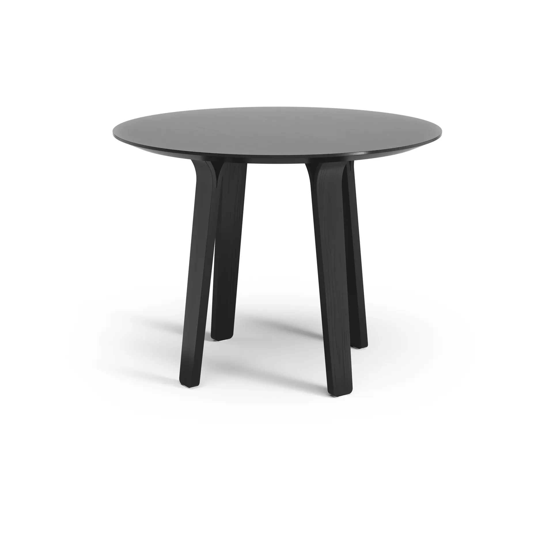 Divido dining table, Ash black glazed. ø95cm Swedese