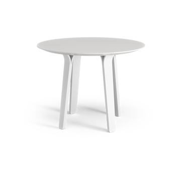 Divido dining table - White. ø95cm. White glazed ash leg - Swedese
