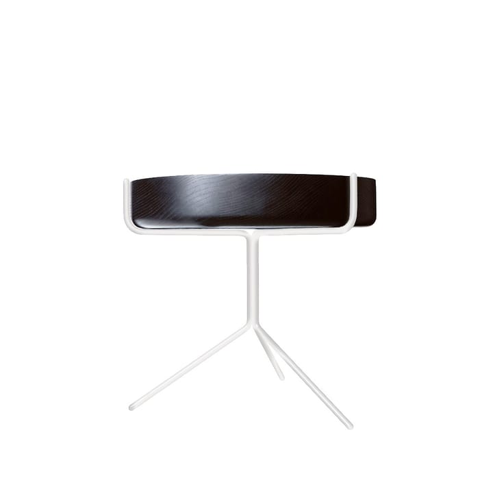 Drum table - Black glazed-h.36cm-white stand - Swedese