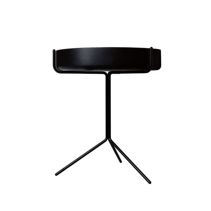 Drum table - Black glazed-h.46cm-black stand - Swedese