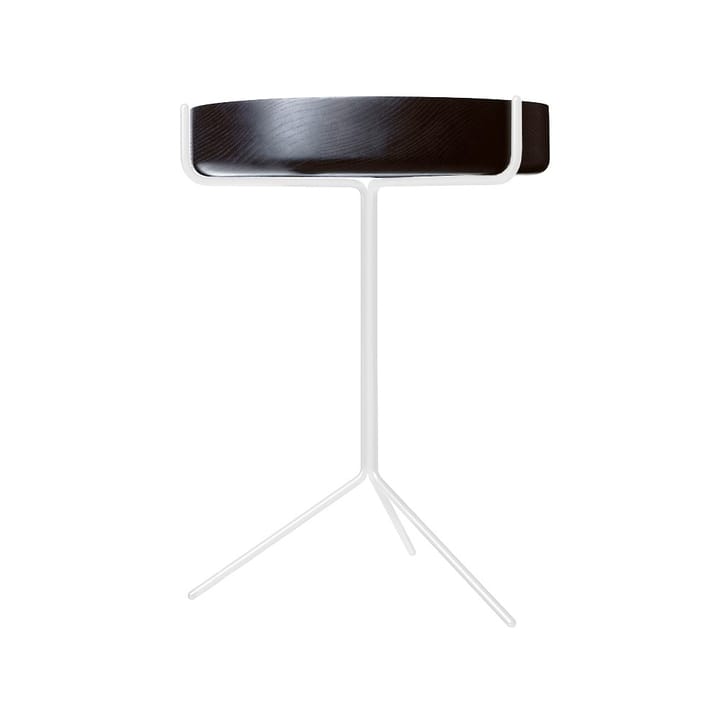 Drum table - Black glazed-h.56cm-white stand - Swedese