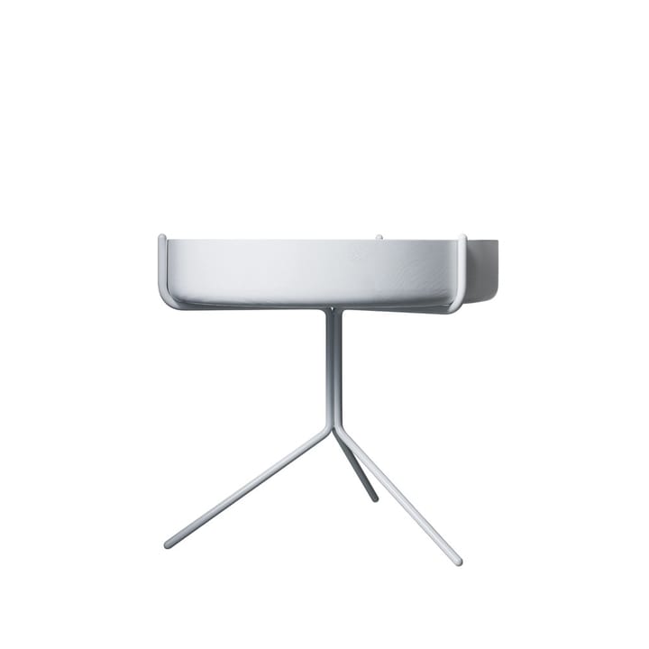 Drum table - White glazed-h.36cm-white stand - Swedese