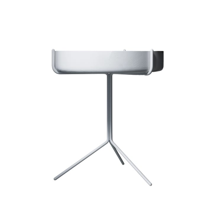Drum table - White glazed-h.46cm-white stand - Swedese