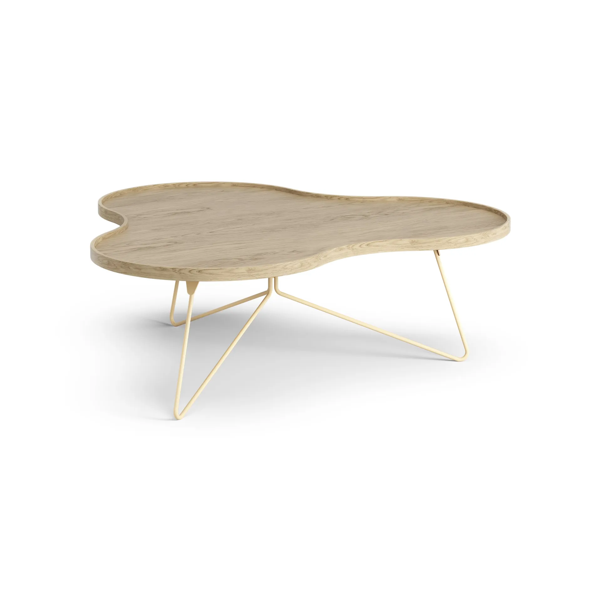 Flower mono table 107x114 cm, H39 cm Oak laquered Swedese