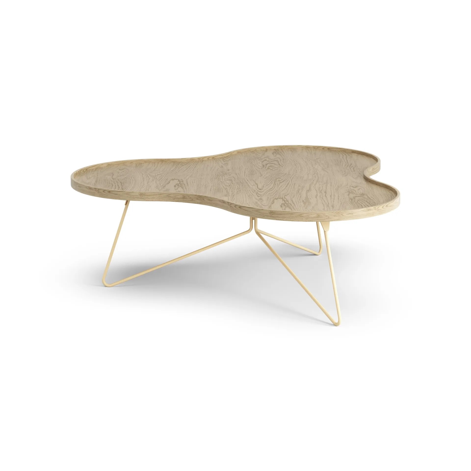 Flower mono table 107x114 cm, H39 cm Oak laquered Swedese