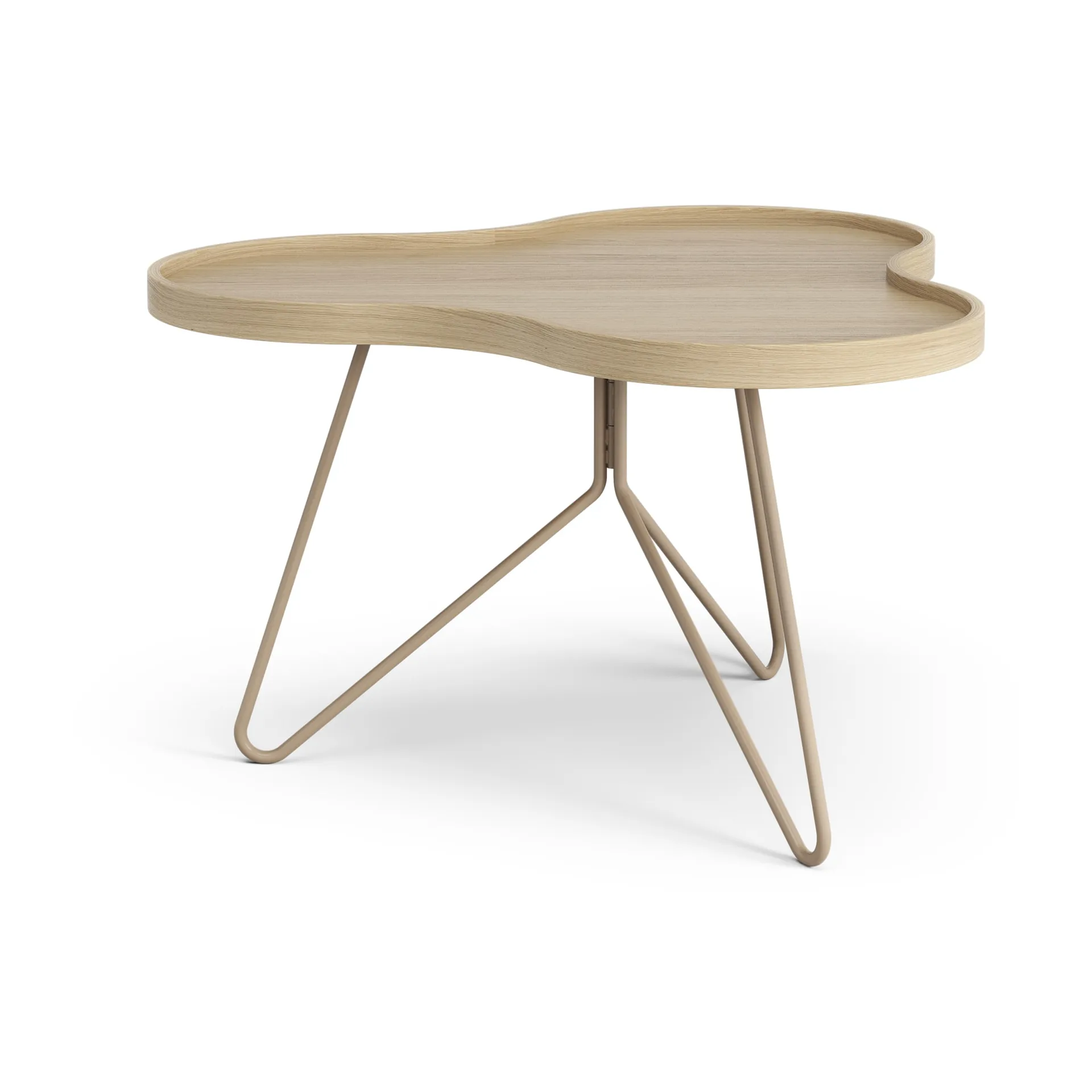 Flower mono table 62x66 cm, H39 Oak lacquered-nutmeg RAL1019 Swedese