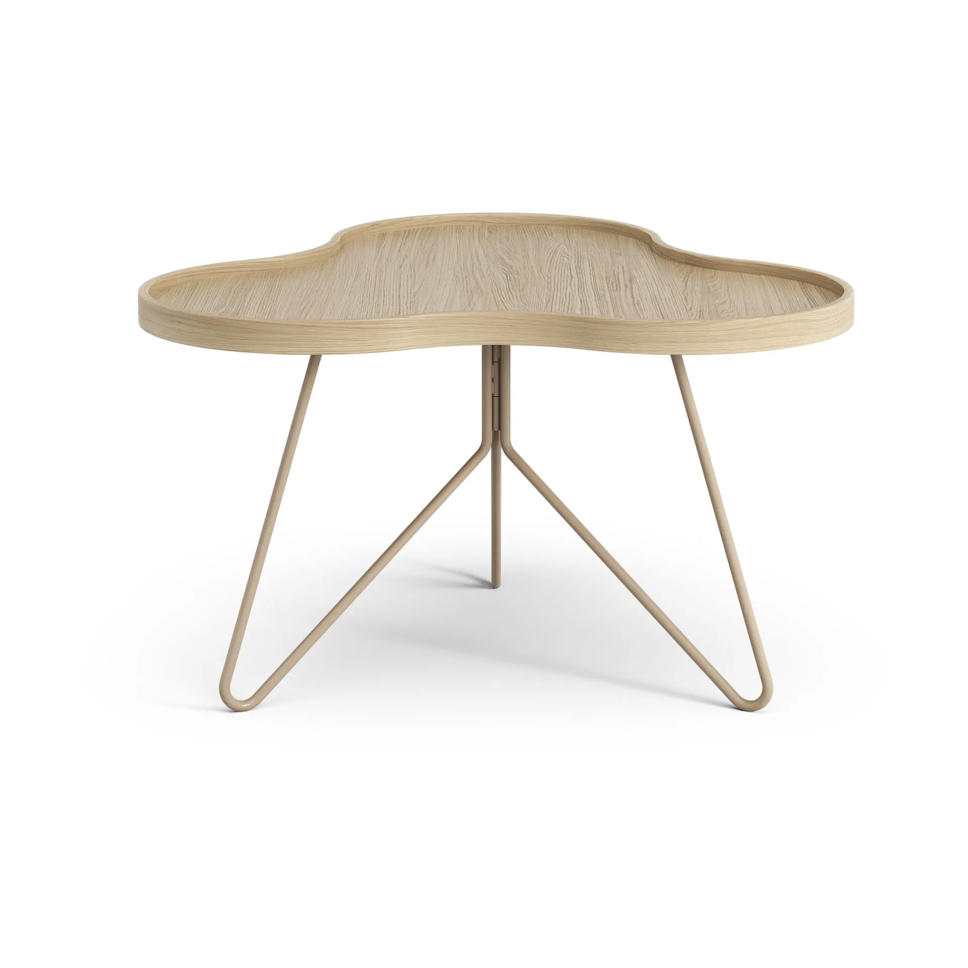 Flower mono table 62x66 cm, H39 Oak lacquered-nutmeg RAL1019 Swedese