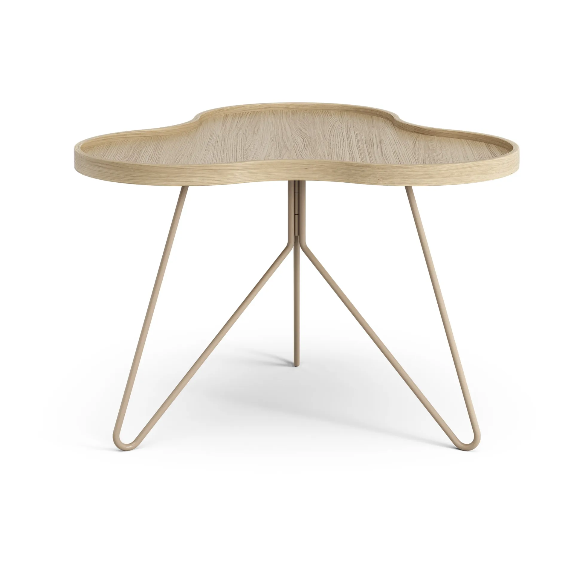 Flower mono table 62x66 cm, H45 Oak lacquered-nutmeg RAL1019 Swedese