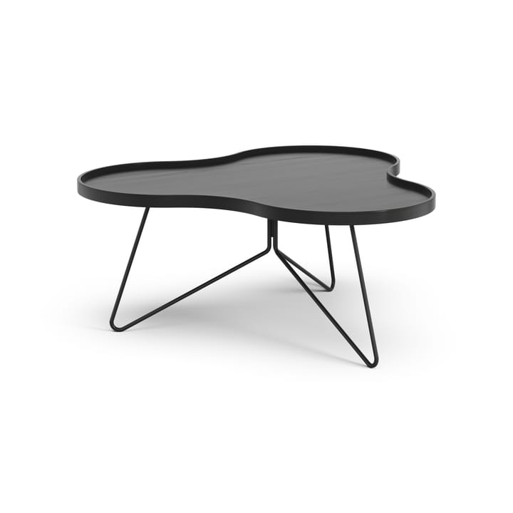 Flower mono table 84x90 cm - H39 cm Ash black glazed - Swedese