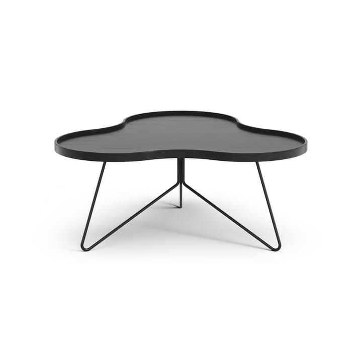 Flower mono table 84x90 cm - H39 cm Ash black glazed - Swedese