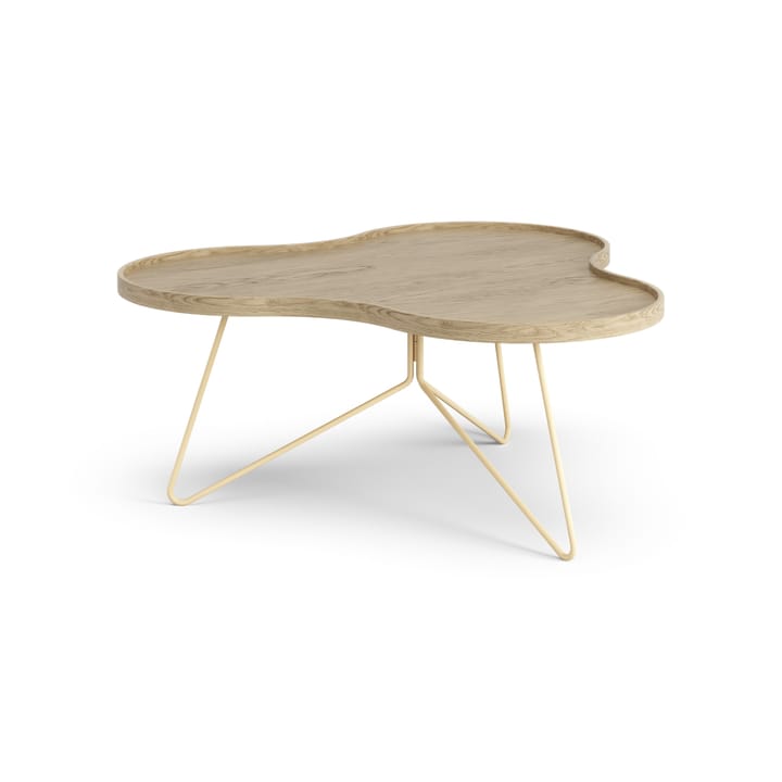 Flower mono table 84x90 cm, H39 cm Oak laquered Swedese