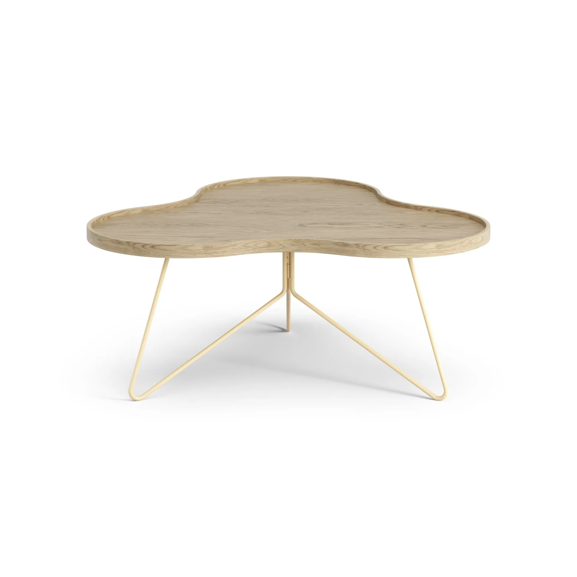 Flower mono table 84x90 cm, H39 cm Oak laquered Swedese