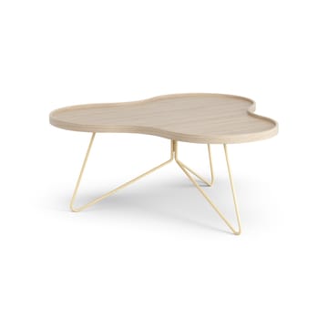 Flower mono table 84x90 cm - H39 cm Oak white pigmented - Swedese
