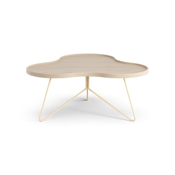 Flower mono table 84x90 cm - H39 cm Oak white pigmented - Swedese