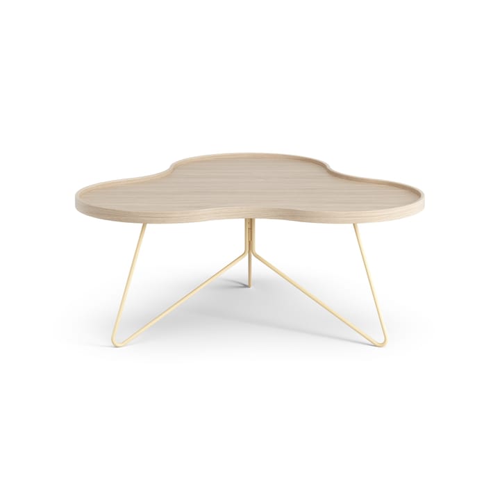 Flower mono table 84x90 cm, H39 cm Oak white pigmented Swedese