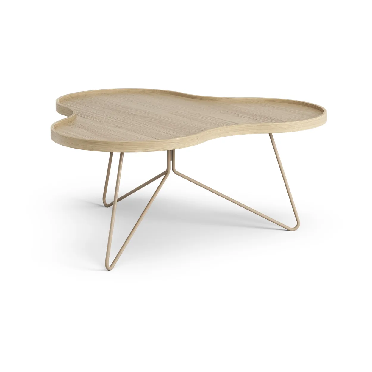 Swedese Flower mono table 84x90 cm H39 Oak lacquered-nutmeg RAL1019