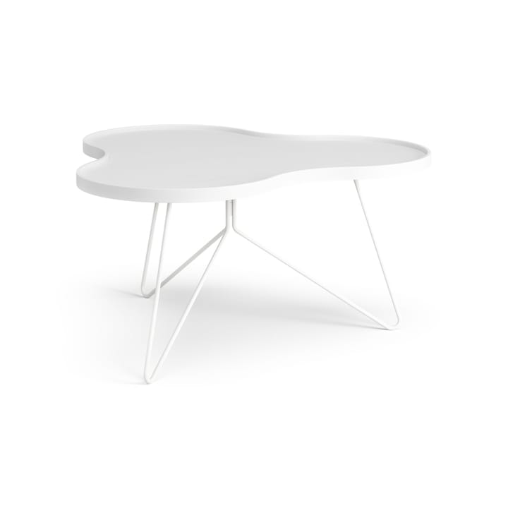 Flower mono table 84x90 cm - H45 cm Ash White glazed - Swedese