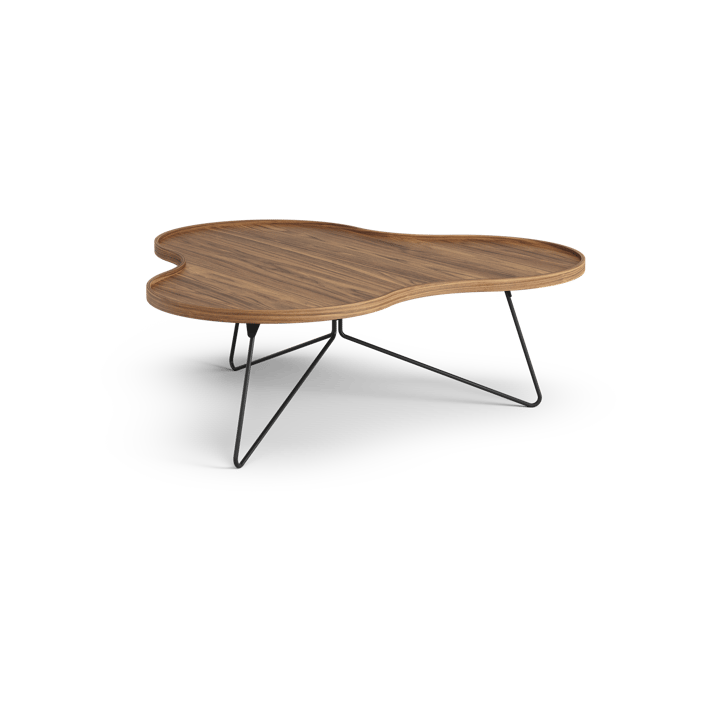 Flower mono table Special Edition 107x114 cm - H39 cm-lacquered walnut-black lacquered steel - Swedese
