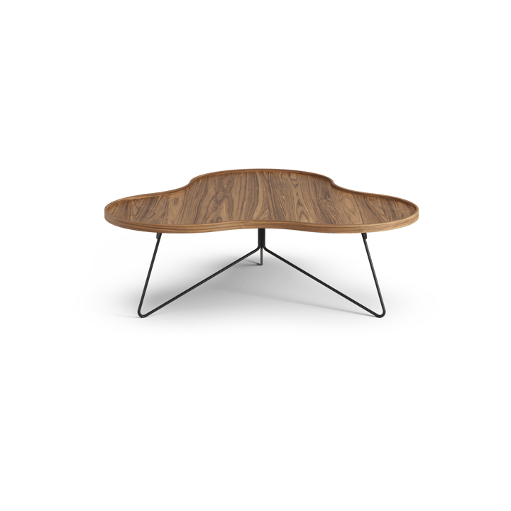 Flower mono table Special Edition 107x114 cm, H39 cm-lacquered walnut-black lacquered steel Swedese