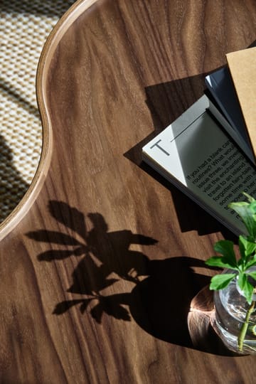 Flower mono table Special Edition 107x114 cm - H39 cm-lacquered walnut-chromed steel - Swedese