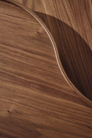 Flower mono table Special Edition 107x114 cm - H39 cm-lacquered walnut-chromed steel - Swedese