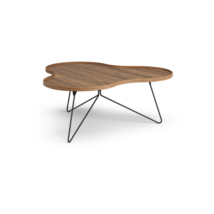 Flower mono table Special Edition 107x114 cm - H45 cm-lacquered walnut-black lacquered steel - Swedese