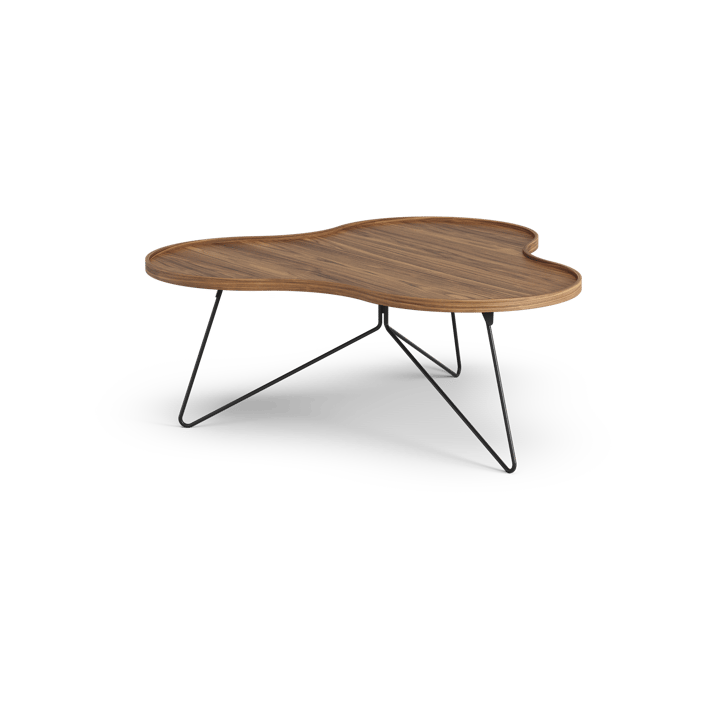 Flower mono table Special Edition 107x114 cm, H45 cm-lacquered walnut-black lacquered steel Swedese