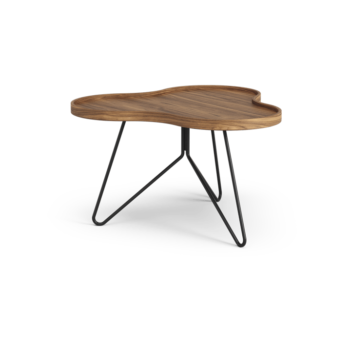 Flower mono table Special Edition 62x66 cm, H39 cm-lacquered walnut-black lacquered steel Swedese